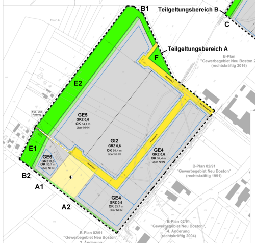 Bebauungsplan &bdquo;Gewerbegebiet Neu Boston 3&ldquo; der Stadt Storkow (Mark)